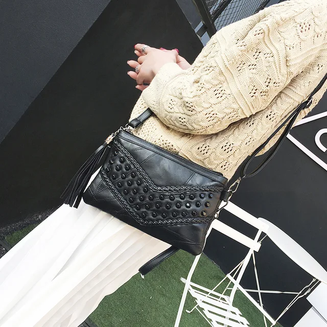 Fashion Tassel Women's Bags Luxury Fringed Handbags Leather Women Messenger Bag For Girls Crossbody Bag Females Clutches 5