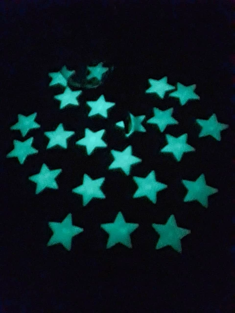 100 шт 3D звезды Светящиеся в темноте светящиеся флуоресцентные Пластиковые Настенные стикеры домашний декор наклейка обои декоративные специальные праздничные