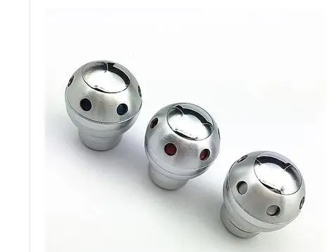 Aluminio manual Gear Knob universal transmisión Shifter cubierta del coche reflexivo de coche palanca de cambios manual Aluminio manual Gear Knob universal transmisión Shifter cubierta del coche reflexivo de coche palanca de cambios manual