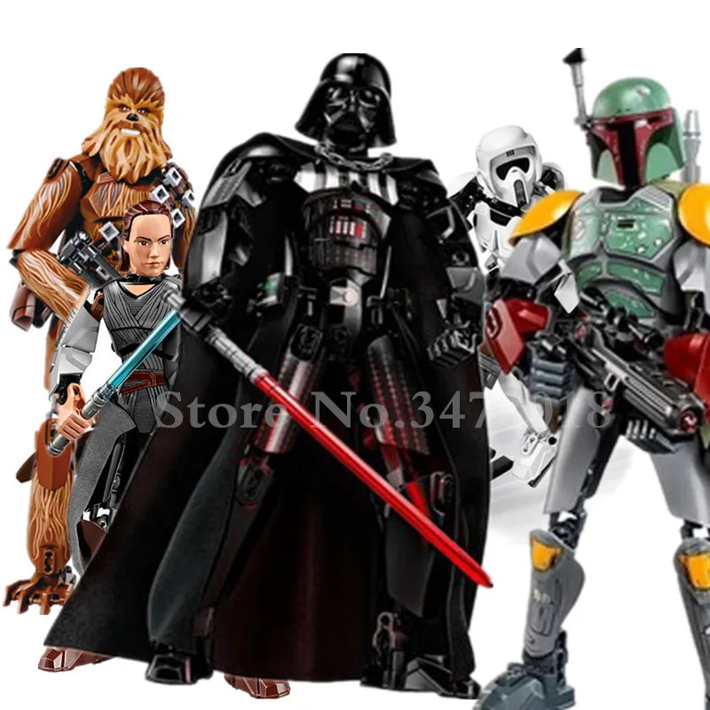 

legoings Star Wars Rogue Toys Jango Phasma Jyn Erso K-2SO Darth Vader General Grievous Figure Toy Building Blocks Toys DBP322