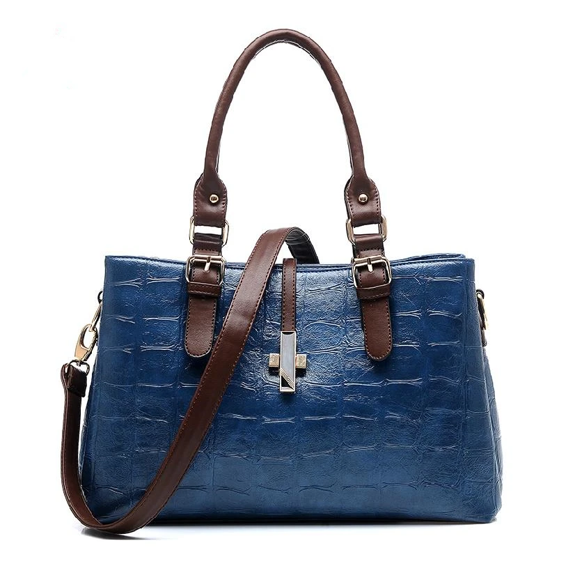 

2015 Stone Pattern bolsas New woven totes crossbody women messenger bag fashion single shoulder bag big capacity PU leather bag