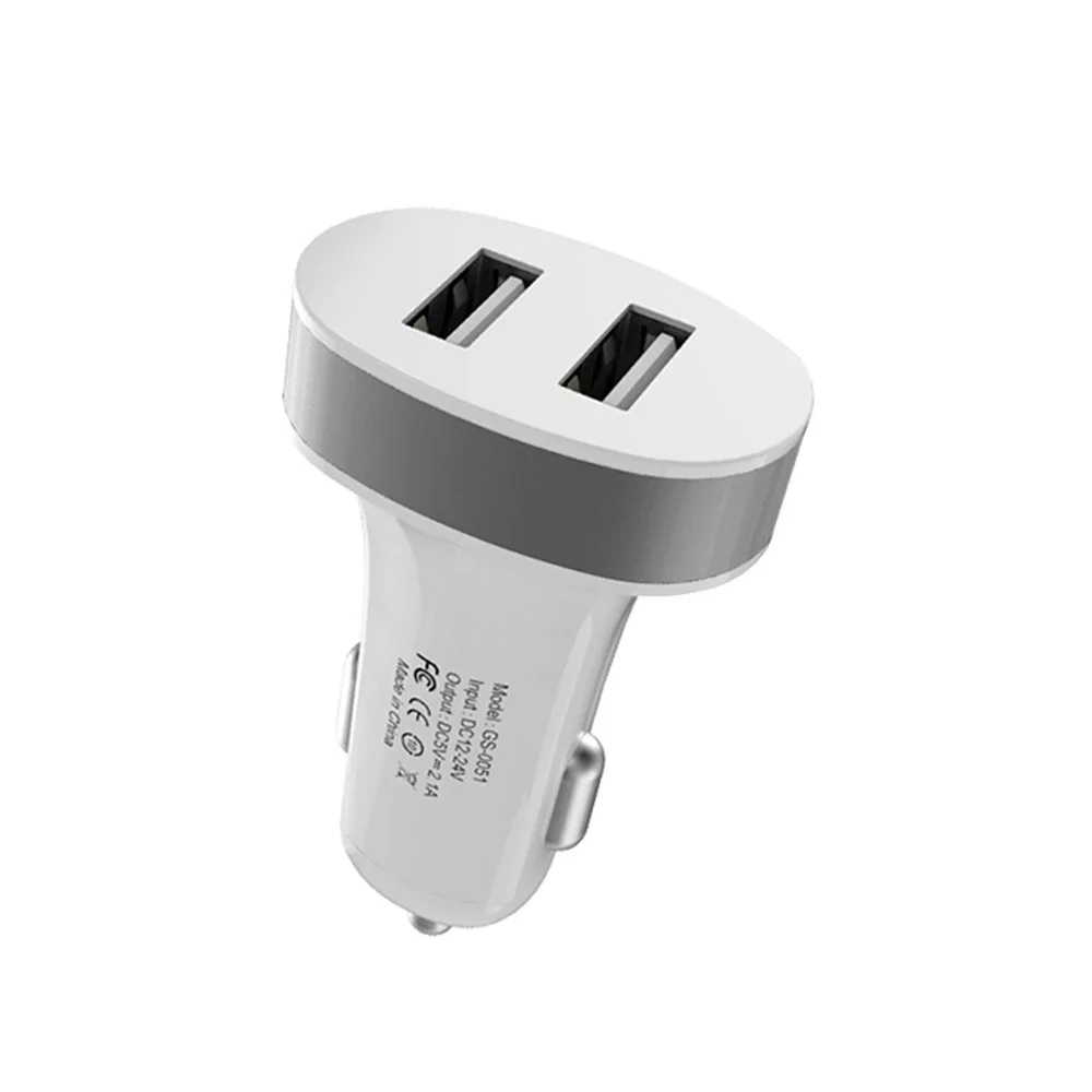 Автомобильное зарядное устройство с двумя usb портами для телефона 5 в 2 1 А