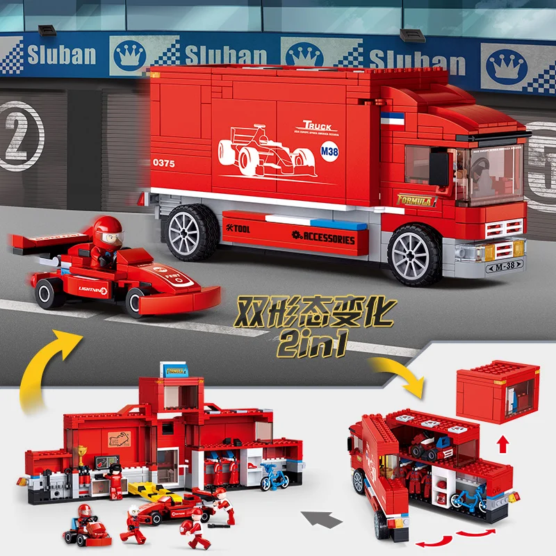 0375 557pcs Vehicle Constructor Model Kit Blocks Compatible LEGO Bricks Toys for Boys Girls Children Modeling