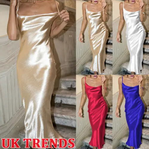 

Summer New Elegant Women Ladies Spaghetti Strap Sleeveless Backless Long Dress Ladies Summer Party Club Sexy Women Long Dresses