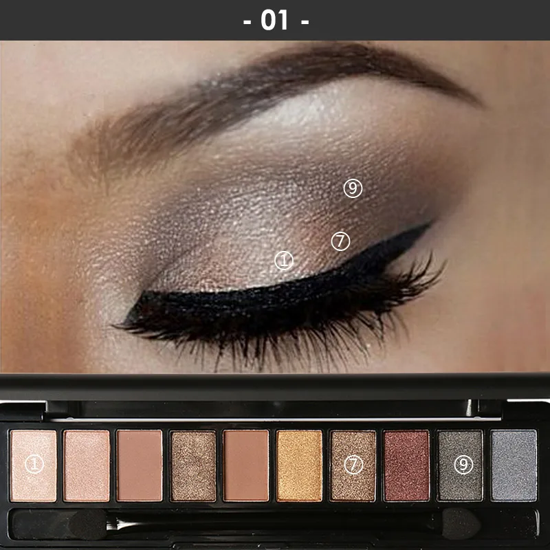 Focallure 10-colors Naked Eye Shadow Palette Nude Eyeshadow Palette Shadow для бровей Maquiagem