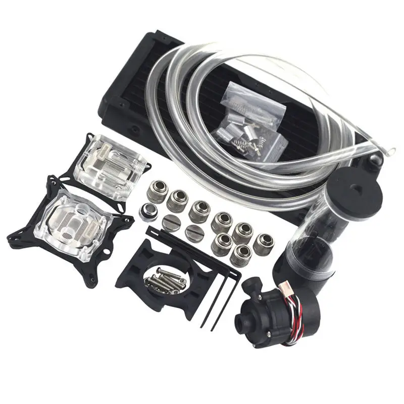 

Water Cooling Head Water Colling System Set 240B Radiator + Sc600 Pump + 190Mm Tank + 2M Tube + Cpu Block + Gpu Block With Tot