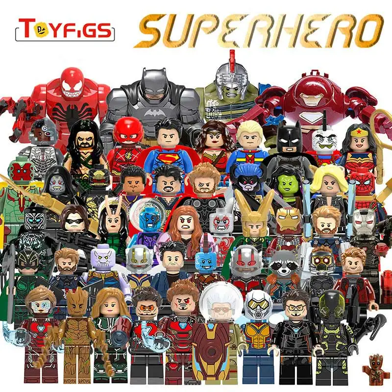 

For legoing Marvel Super Hero Infinity War Thanos Guardians of Galaxy Spider iron man Avengers THOR Building Blocks Toys Figures