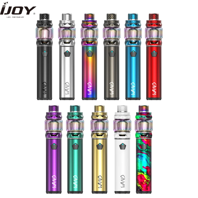 

New arrival Original IJOY wand 100W KIT built-in 2600 mAh battery with diamond subohm tank IWEPAL control chip DM-Mesh coil