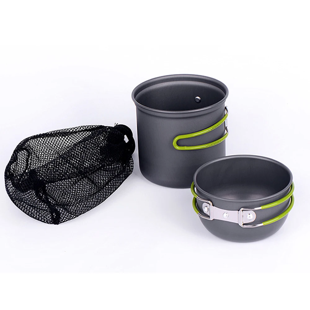 Ultraligero acampar utensilios vajilla al aire libre senderismo Picnic mochilero Camping vajilla Pot Pan 1-2persons Ultraligero acampar utensilios vajilla al aire libre senderismo Picnic mochilero Camping vajilla Pot Pan 1-2persons