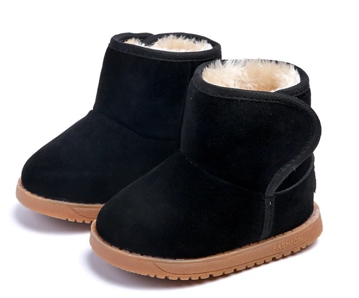 

2018Winter Fashion child girls snow boots shoes warm plush soft bottom baby girls boots leather winter snow boot for baby