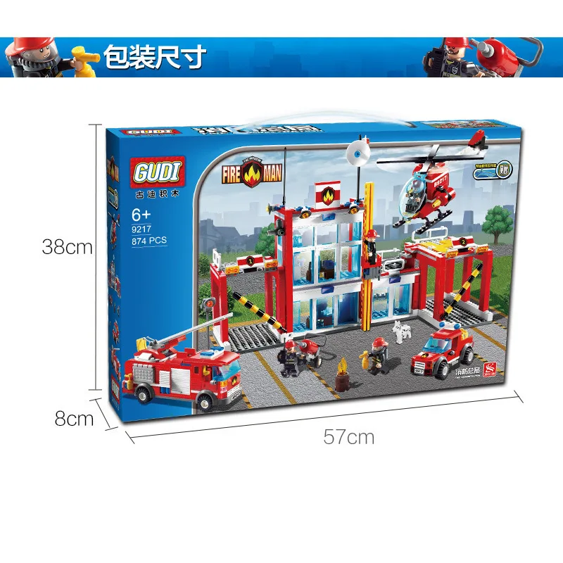 9217 874pcs Fire Rescue Constructor Model Kit Blocks Compatible LEGO Bricks Toys for Boys Girls Children Modeling 9217 874pcs Fire Rescue Constructor Model Kit Blocks Compatible LEGO Bricks Toys for Boys Girls Children Modeling