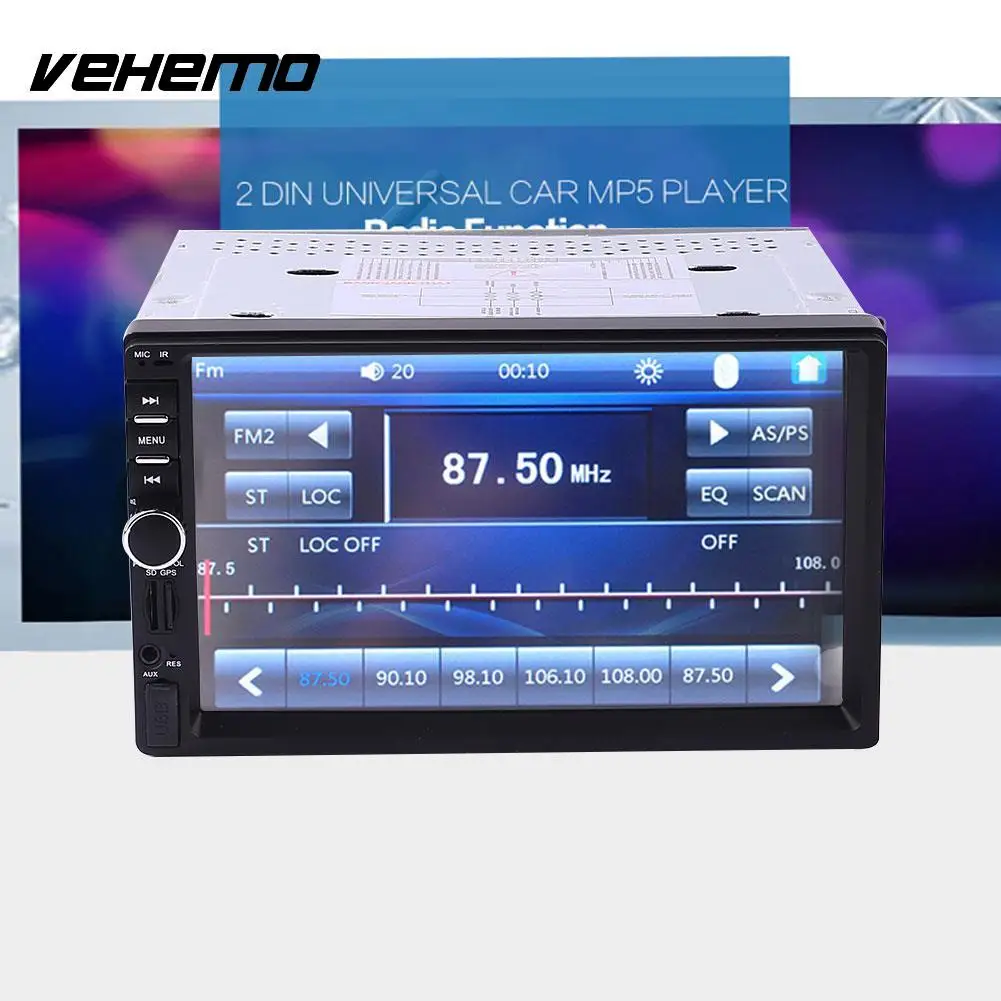 

Vehemo Car GPS Navigation FM Radio Bluetooth Music Player No DVD With North America Map