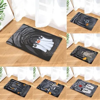 

welcome home hallway wrinkle resistant door mats cute Halloween cos cats pattern rugs 40*60cm children bedroom rug decor