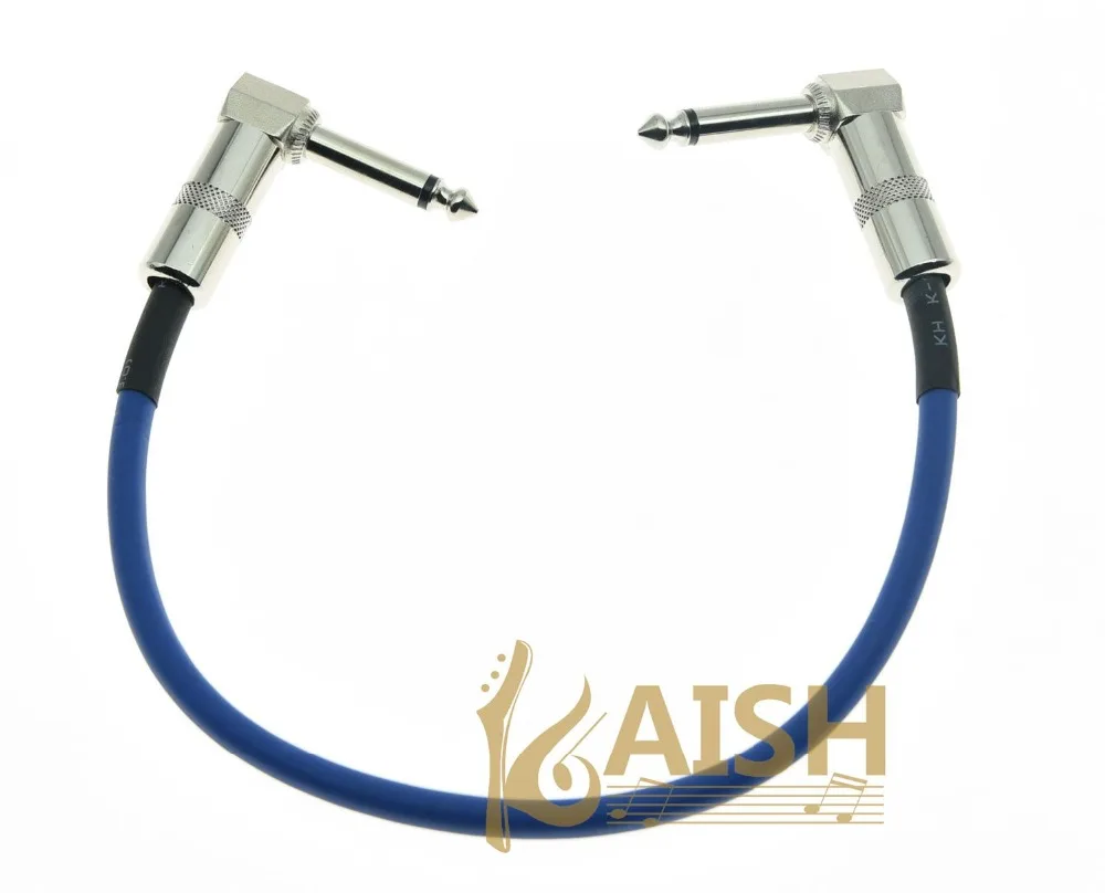 KAISH Kaish Blue Right Angle 30cm/12'' Mono Guitar Effect Pedal Cable