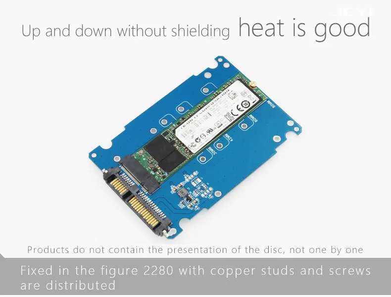 JEYI S118 NGFF в SATA SSD BOX SATAIII 2,5 'SSD 2230 2242 2260 2280 мм NGFF к 22Pin SATA 80 мм m.2 к SATA M.2 NGFF в SATA 3 SSD