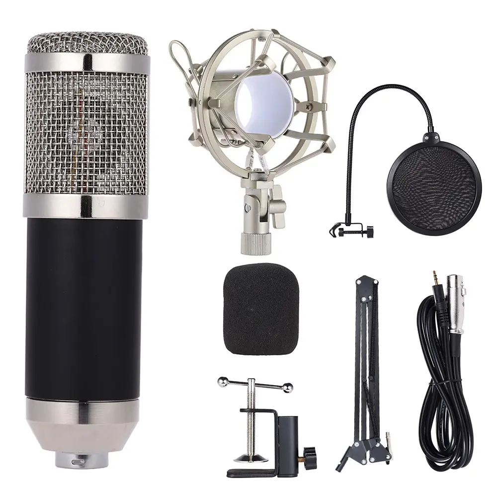 

Professional Studio Broadcasting Recording Condenser Microphone Mic Kit Set 3.5mm