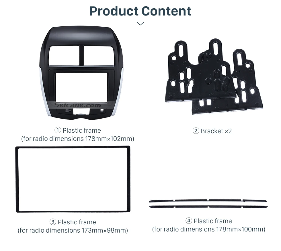 Seicane 2Din Высококачественная Автомобильная Радио фасция для 2012 Mitsubishi ASX Outlander Sport авто стерео панель наборы DVD плеер пластина рамка