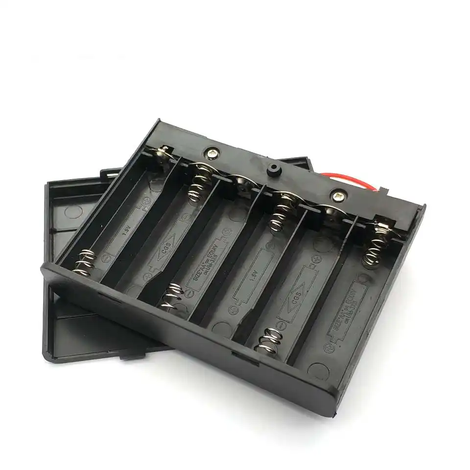 1.5V 6x AA Battery Case Box Storage Holder With DC2.1 Power Jack For Arduino