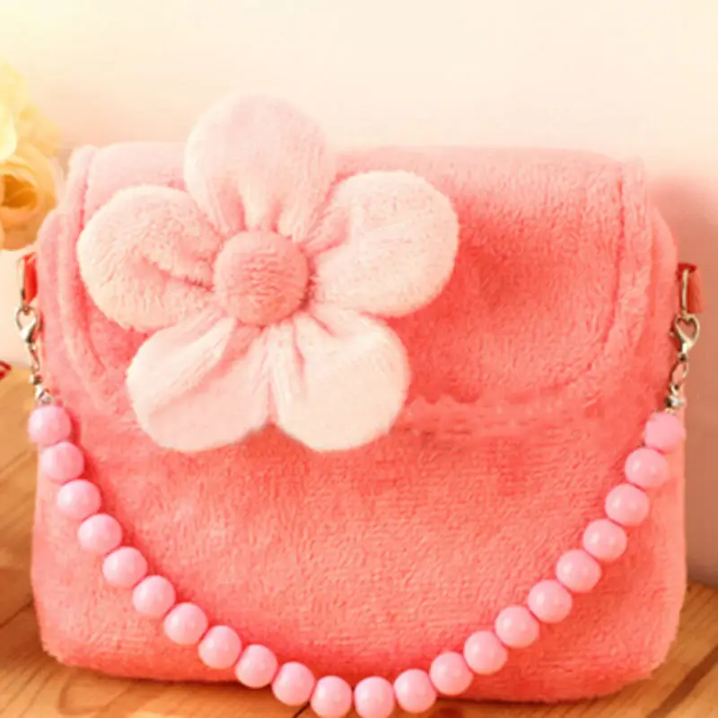 Дизайн, Детская маленькая сумочка, сумка на плечо, детские кошельки для девочек, Милая принцесса, цветок, сумка-мессенджер, сумки для монет и ключей - Цвет: Pink