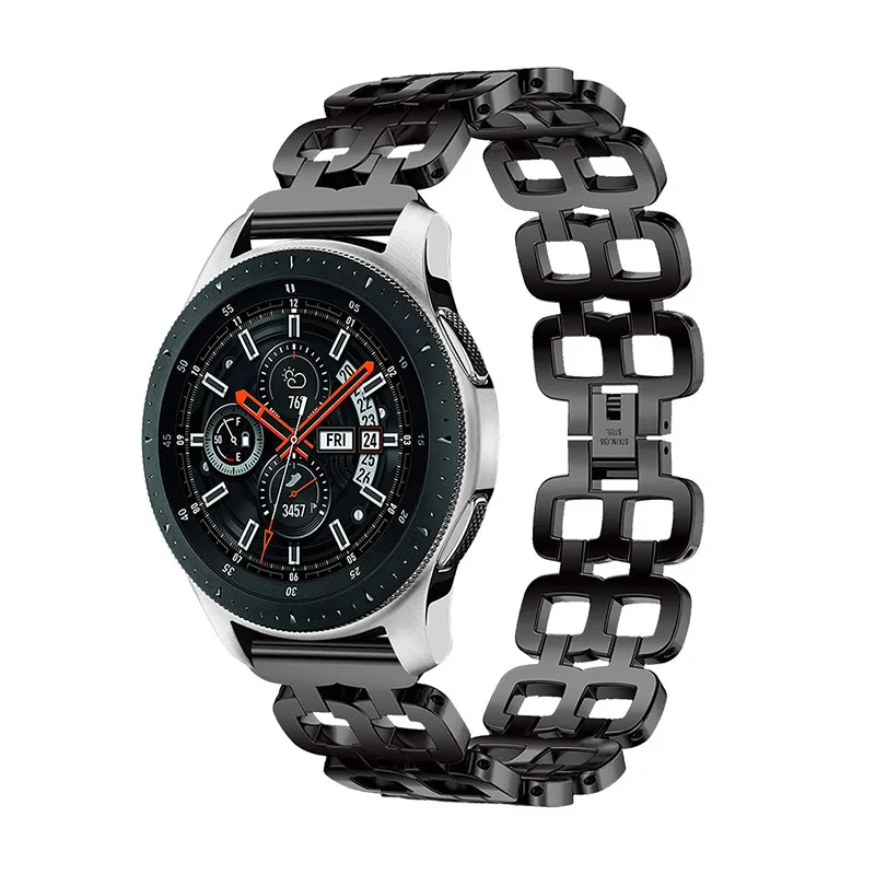 Сменный ремешок из нержавеющей стали для samsung Galaxy Smart Watch JLRJ88 - Цвет: Черный