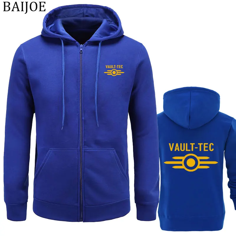 

New Hoodies men Fashion Vault -Tec logo Gaming Video Game Fallout print Casual Apparel Hoodies Sweatshirts Men Outerwear Hoody