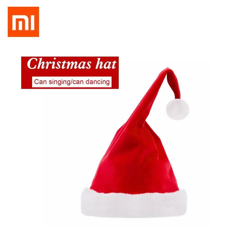 2018 Xiaomi Mijia Magic Fun Christmas Hat Stand Not Falling Size Adjustable Santa Claus Singing Dancing Cap Xmas | Электроника
