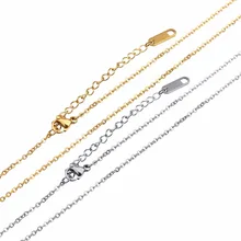 LOULEUR – lot de 5 chaînes en acier inoxydable pour hommes et femmes, 1.5mm de large, pour bricolage, fabrication de bijoux