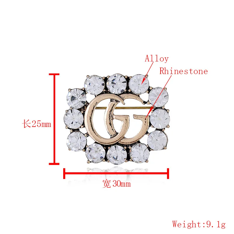 Hollow Crystal Rhinestone Letter Brooch Pins Corsage Brooches Wedding Fashion Jewelry Accessory For Women Costume Decoration2