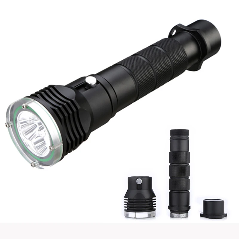 

0-50M Professional Diving Light 3000 Lumens High Power Diving flashlight 3 LED Flashlight Waterproof Diving Torch