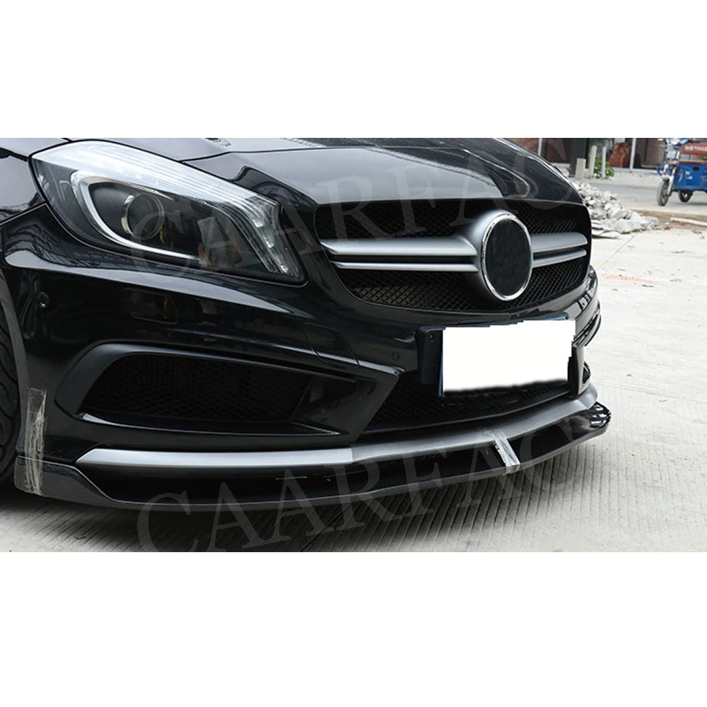 Для W176 углеродного волокна передний спойлер для Mercedes Benz A класс RZ Стиль A180 A200 A260 A45