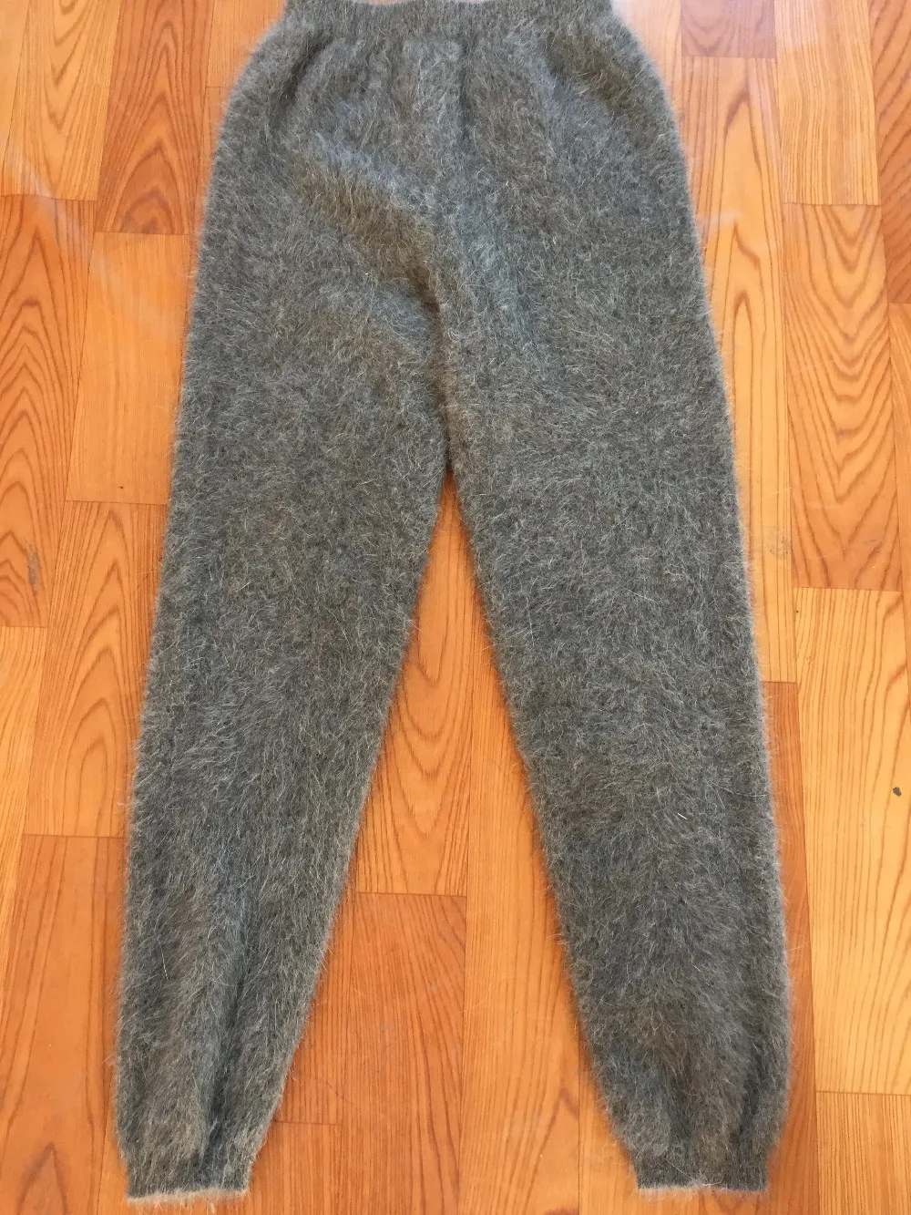 

man winter mink cashmere knitted trousers thick warm pants J59