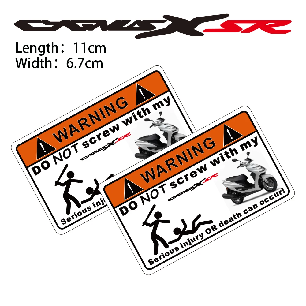 

KODASKIN Motorcycle Cheap 2D Creative Warning Sticker Decal for YAMAHA CYGNUS-X sr