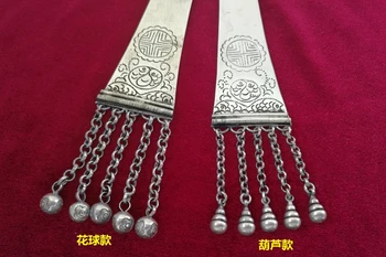 

Guizhou ethnic style jewelry Hmong handmade Miao silver hair accessories wide head decorated classical hairpin