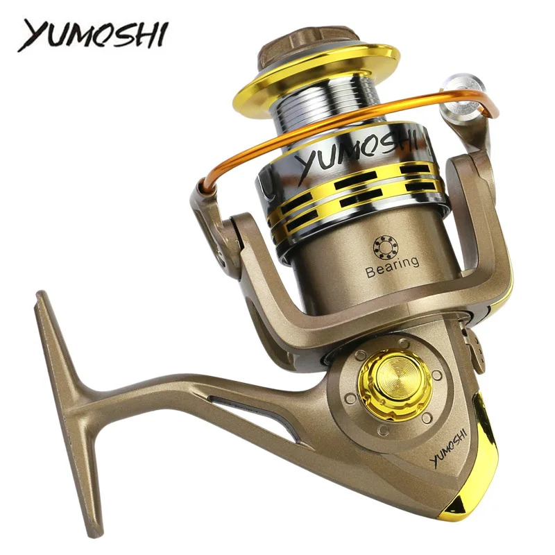 

YUMOSHI Fishing Spinning Reel 5.5:1 GS Series Wheel Pesca Sea Rock Lure Fishing Reels Baitcasting Carp Bait Cast Spinning Reels