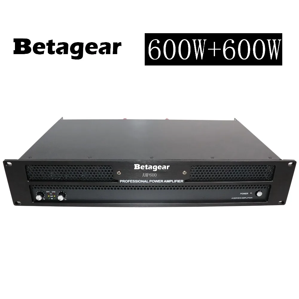 Профессиональный усилитель мощности Betagear 600 Вт+ 600 Вт RMS/4 Ом: 1000 Вт+ 1000 Вт усилитель легкая мощность мощный усилитель