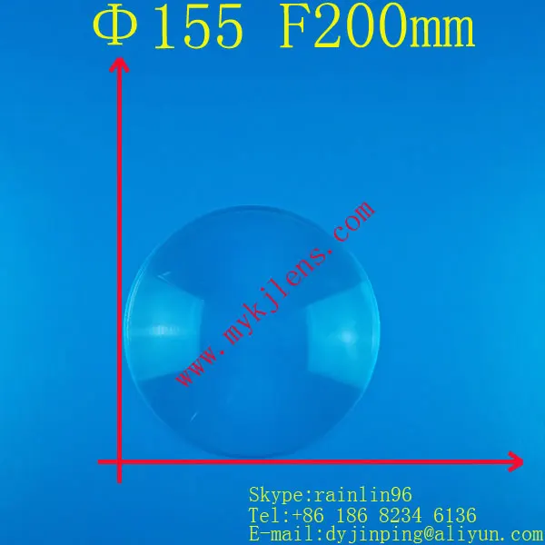 

Diameter 155 mm, Fresnel Lens Focal length 200mm,Fresnel Lens used Plane enlarge, High light condenser,Solar concentrator