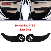Для Cadillac ATS-L Автомобильная Внутренняя крышка двери Защита от царапин декоративные подушечки автомобиля стикер 4 шт
