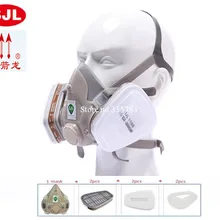 Фильтр-маска формальдегид пестицид двойной бак газ спрей краска химическая пыль силиконовый защитный респиратор противогаз