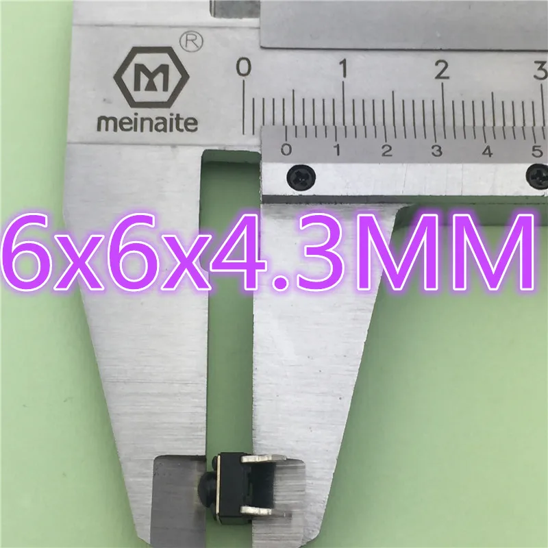

50pcs 6x6x4.3MM 4PIN G89 Tactile Tact Push Button Micro Switch Direct Plug-in Self-reset DIP Top Copper Sell At A Loss USA