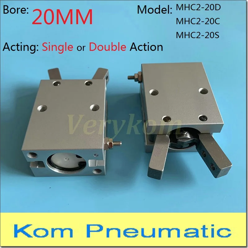 

Pneumatic Finger Gripper Cylinder 20MM Gas Clamp Air Piston Double Acting MHC2-20D Single Action MHC2-20S SMC Type N/O or N/C M5