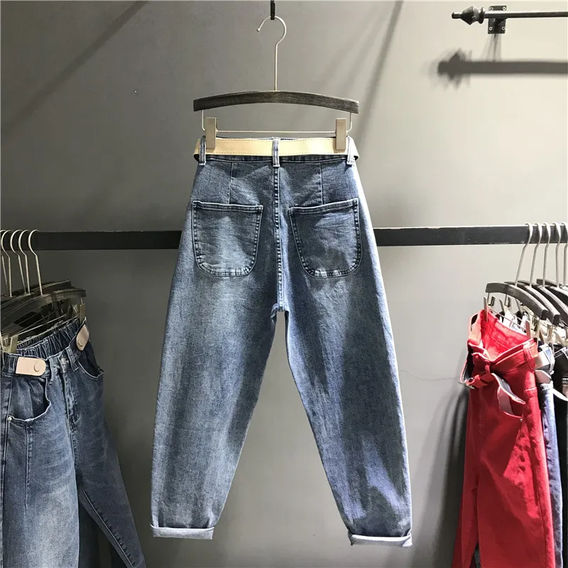Ample Lady Décontracté Haute Stretch Denim Fermeture Bleu Tendance Taille Jean Femelle Jeans Pantalon Femmes K507 Éclair qRw7xvtO