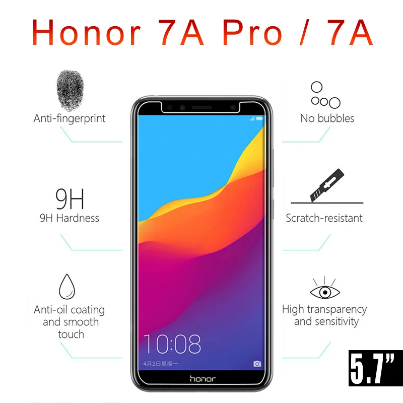 

Protective Glass On Honor 7A Pro Tempered Glas For Huawei Honor7A 5.7 A7 7 A Screen Protector HonorA7 2.5D 9H Film Toughed Glas