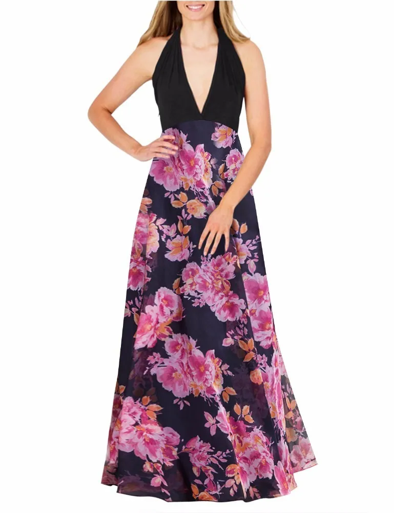 Newest Women Halter Bohemian Chiffon Multifunction Maxi Dress Sexy