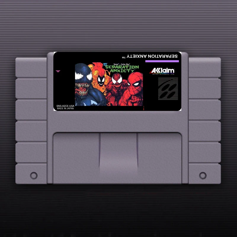 

Separation Anxiety 16 Bit Big Gray Game Card For NTSC Game Player