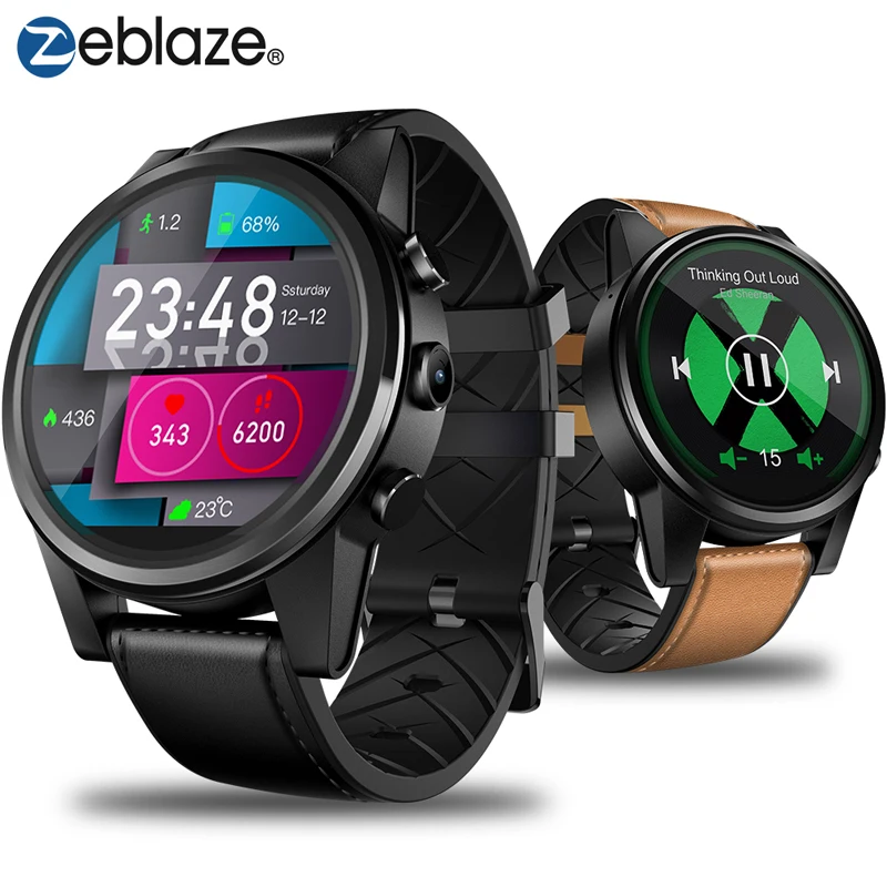 

4G SIM Smart bracelet Zeblaze Thor 4 Pro GPS WiFi 16G ROM Bluetooth 4.0 Quad Core Mens Watch Phone answer dial Calls Heart Rate