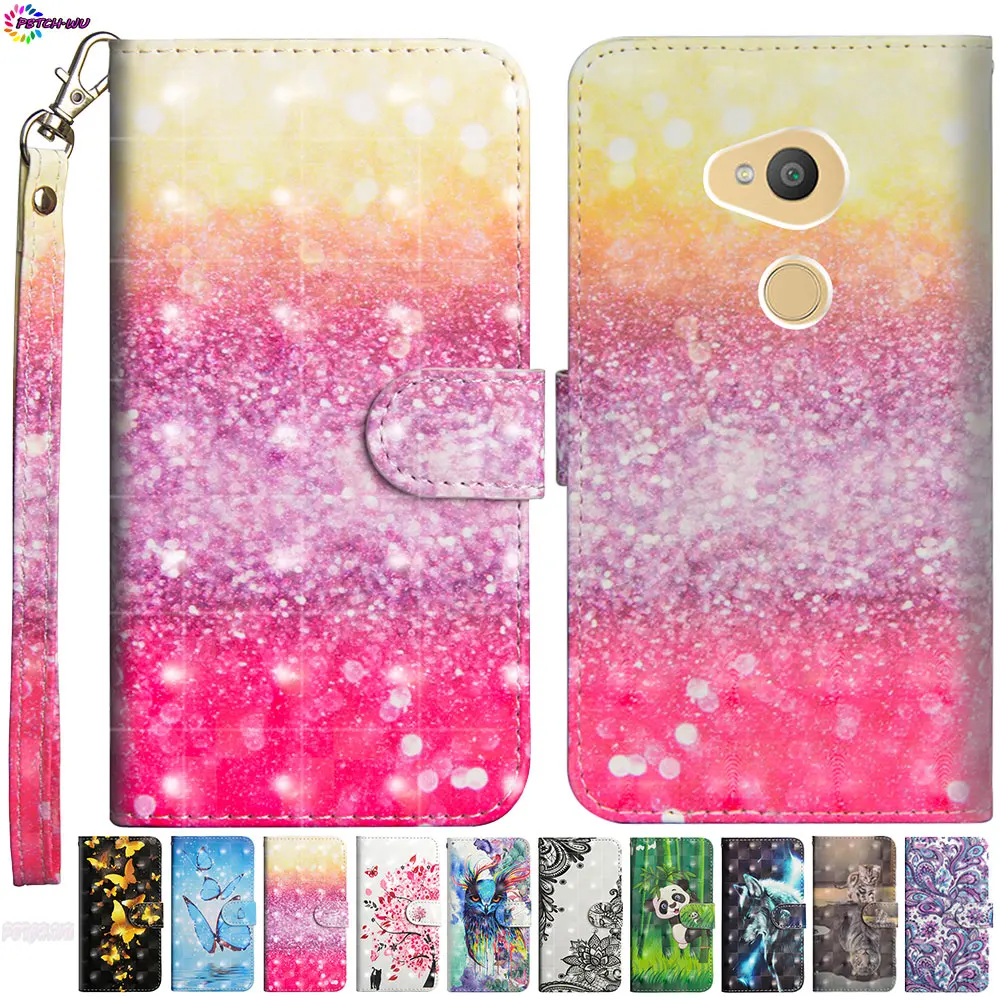 3D Painted Case For Sony Xperia L2 H3311 H4311 Phone PU Leather Flip Wallet Cove For Sony Xperia L 2 LTE H3321 H4331 Box Capa