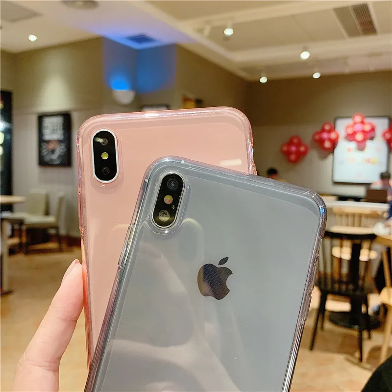 Прозрачный безрамный чехол для iphone 7 Чехол для iphone X XS Max XR 7 8 6 6S Plus задняя крышка прозрачный мягкий кремний чехол для телефона s