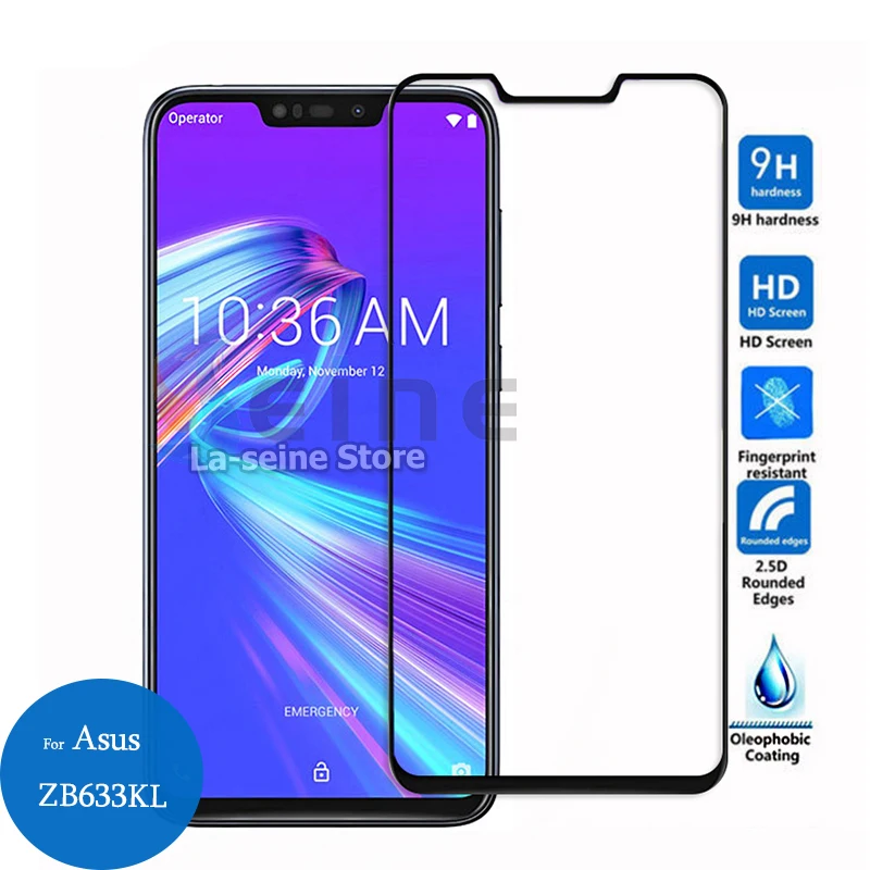 Для Asus Zenfone Max (M2) ZB633KL полное покрытие экрана протектор 9H защитная пленка из