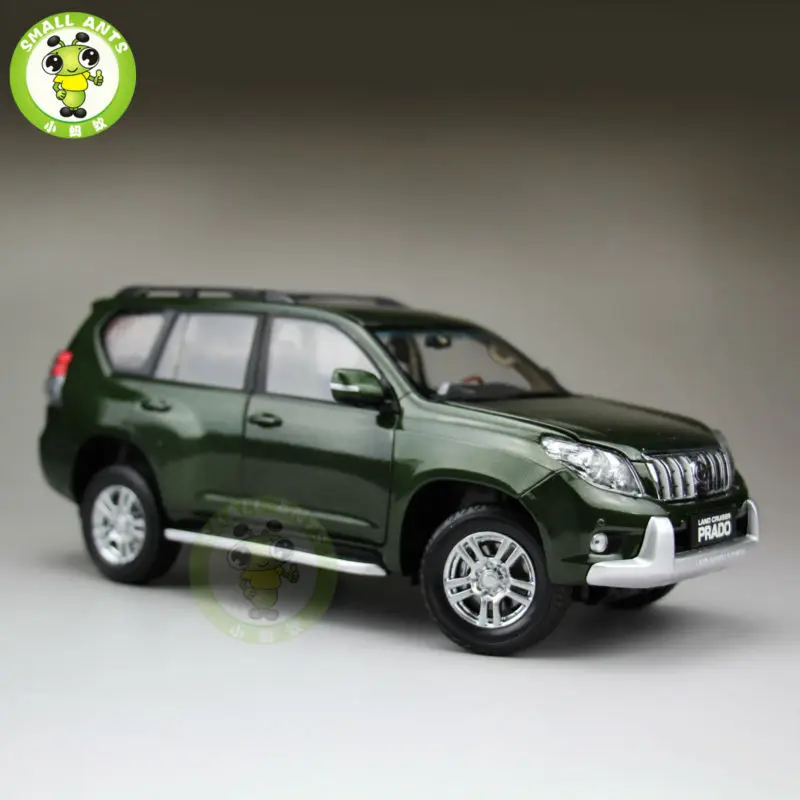 1:18 Масштаб Land Cruiser Prado литья под давлением модель автомобиля SUV игрушки для подарков коллекция хобби Зеленый