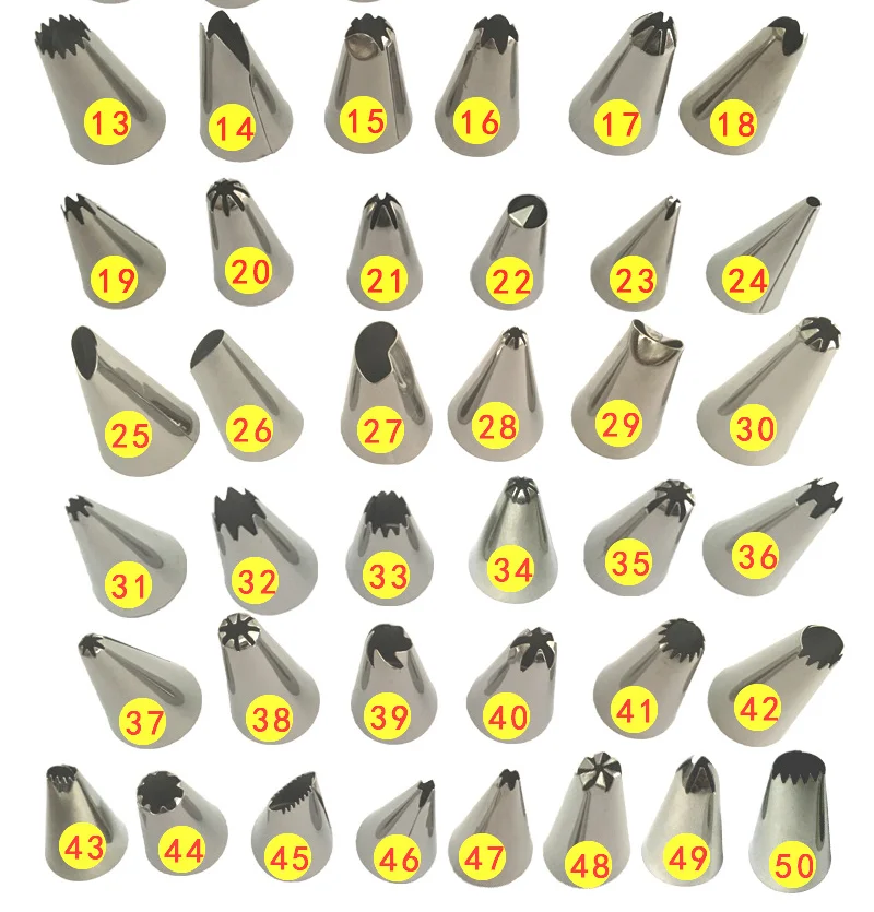 

HOT SELL 1 PCS Ice Cream Cake Decorating Piping Nozzles Pastry Tips Stainless Steel Cookie Cream Presser Decorating tips 70